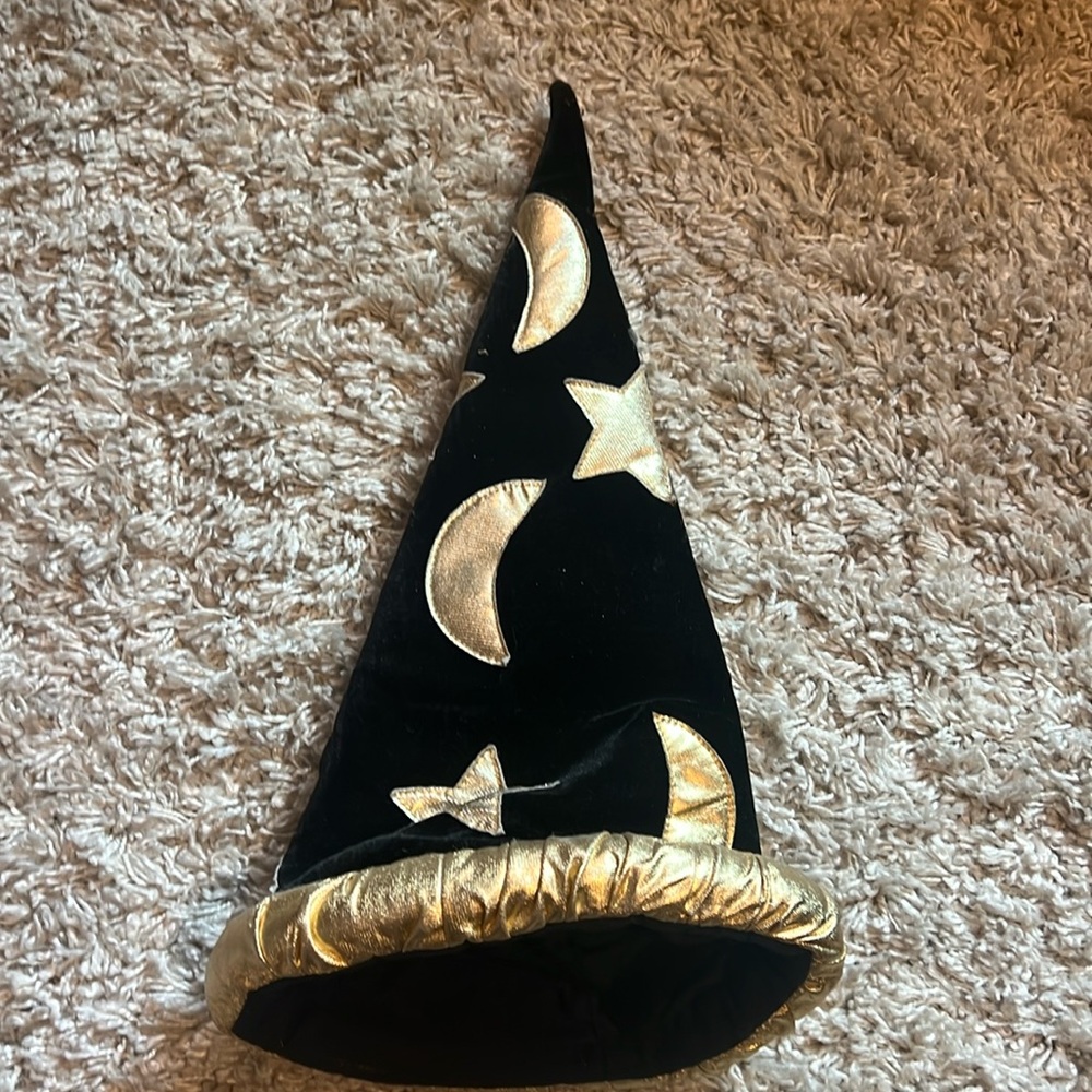 Little day dreamers, Mickey, Black and gold velvet wizard hat